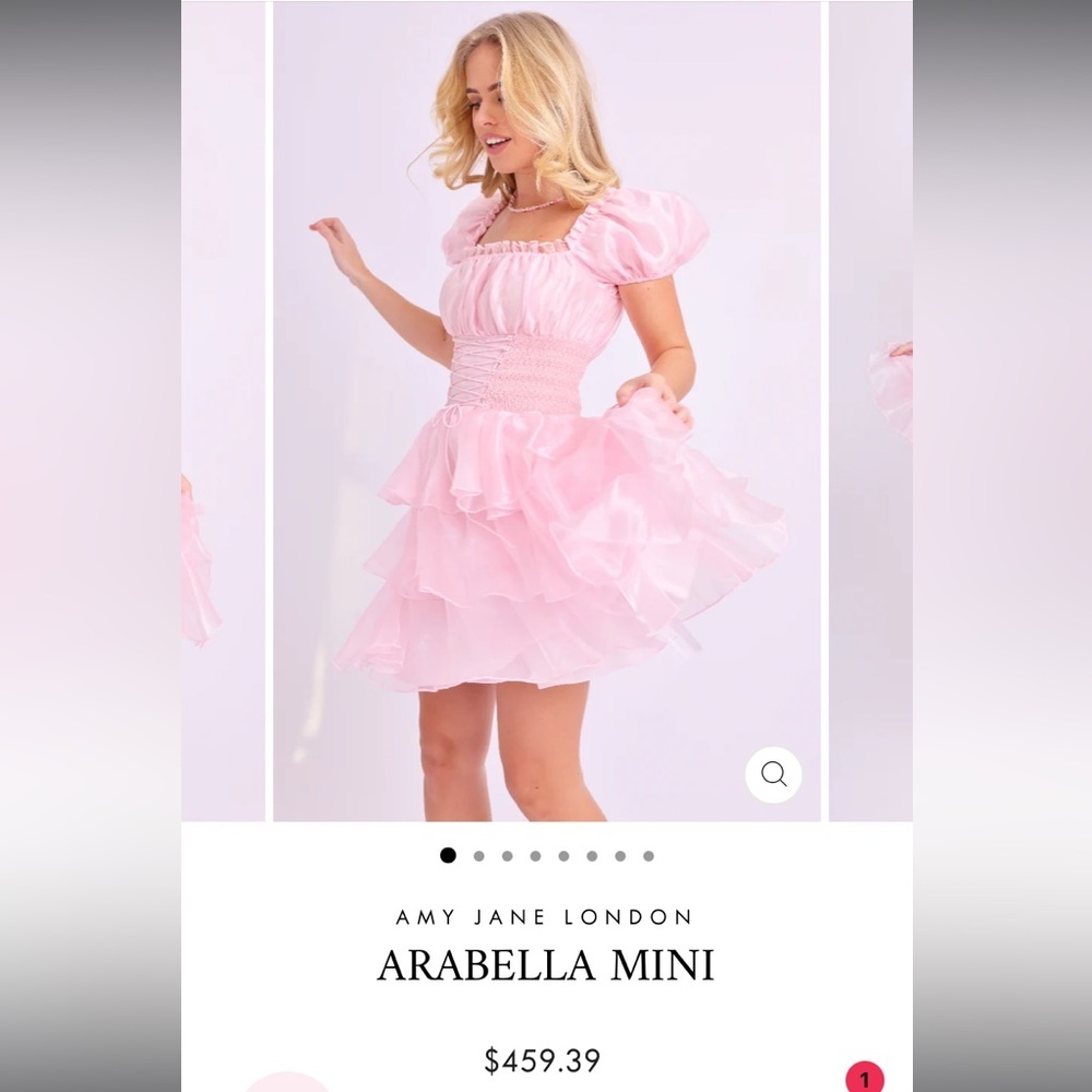 NWOT Ruffled Princess Mini Dress - Picture 3 of 8